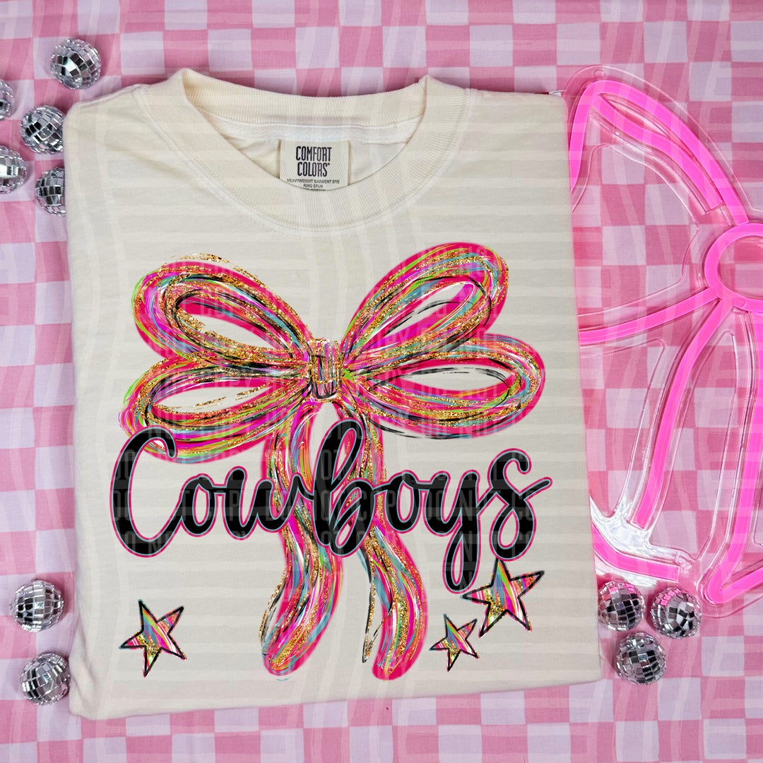 Whimsical Christmas Bows Mascots DTF Print