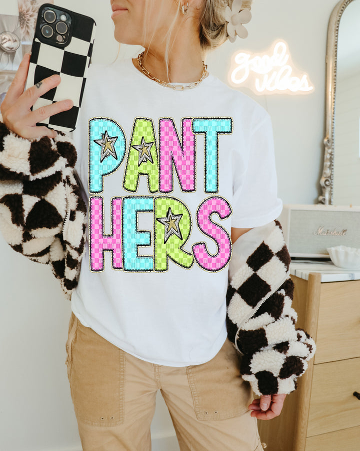 YOUTH Bright Checks DTF Print