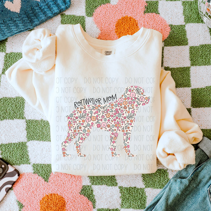 Dog Mom Floral DTF Print