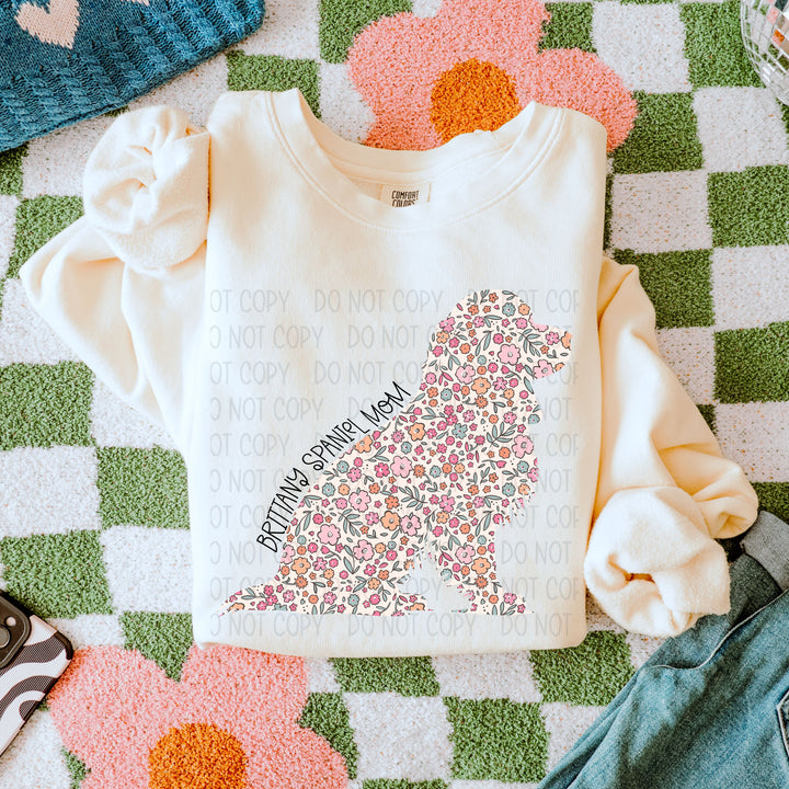 Dog Mom Floral DTF Print