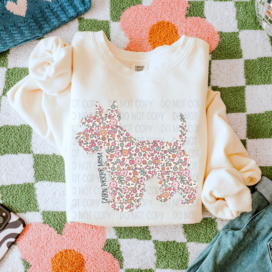Dog Mom Floral DTF Print