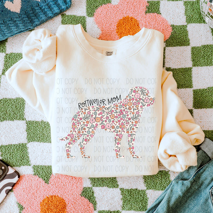 Dog Mom Floral DTF Print