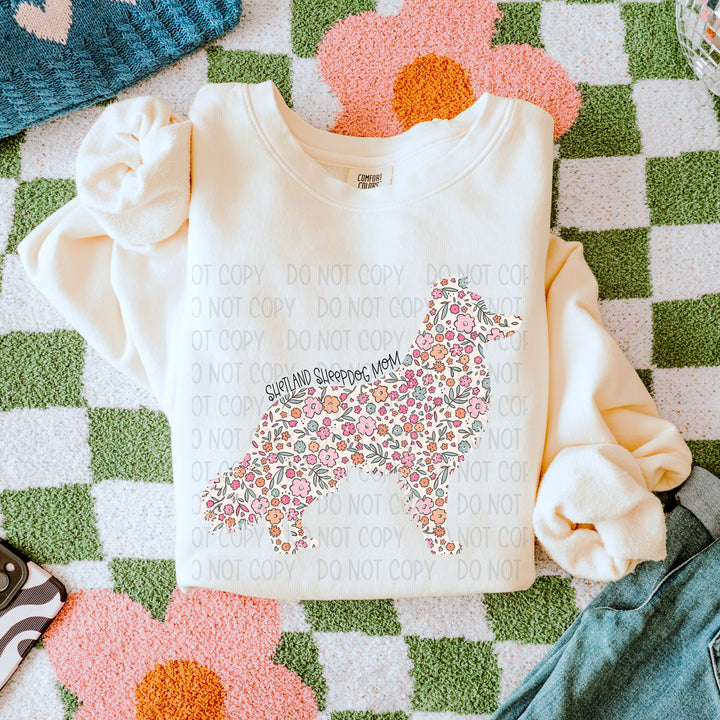 Dog Mom Floral DTF Print