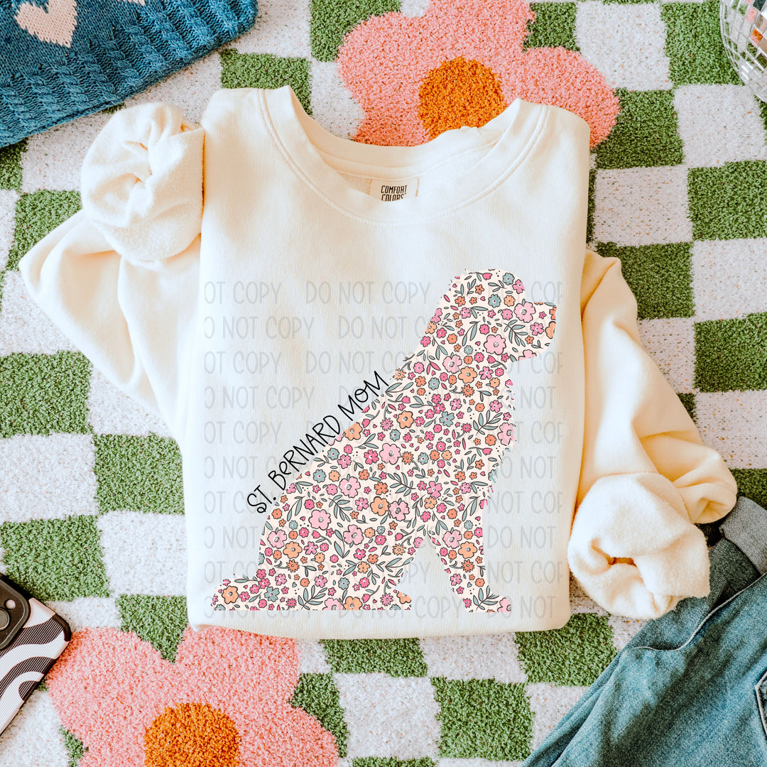 Dog Mom Floral DTF Print