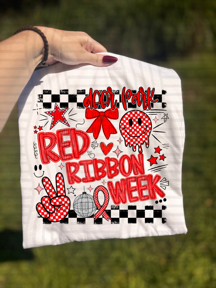 Red Ribbon DTF Print