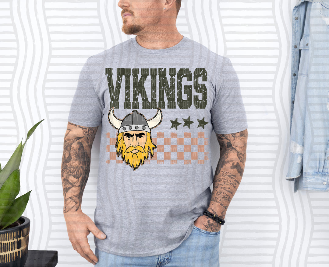 Camo Mascot Heads DTF Print