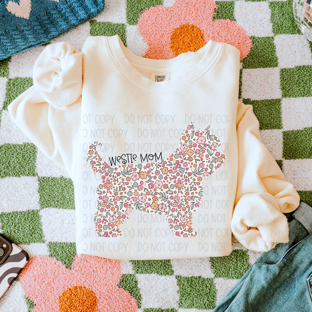 Dog Mom Floral DTF Print
