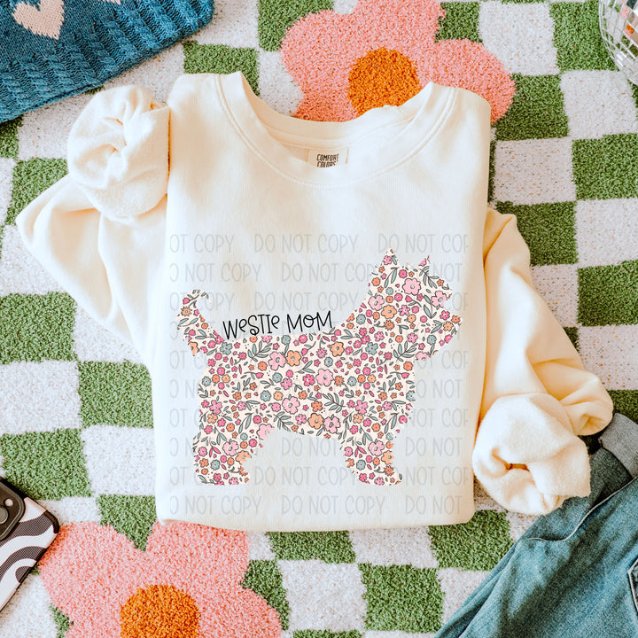 Dog Mom Floral DTF Print