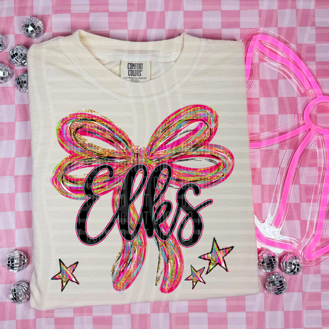 Whimsical Christmas Bows Mascots DTF Print