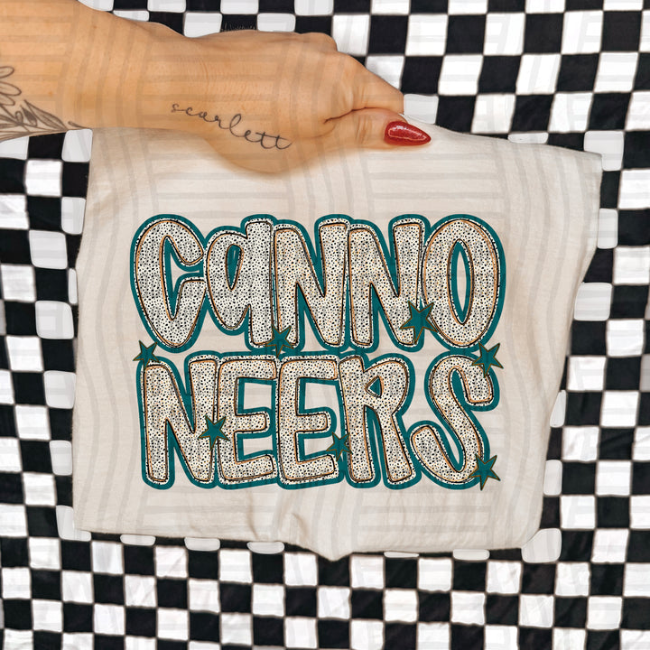 Teal Dotty DTF Print