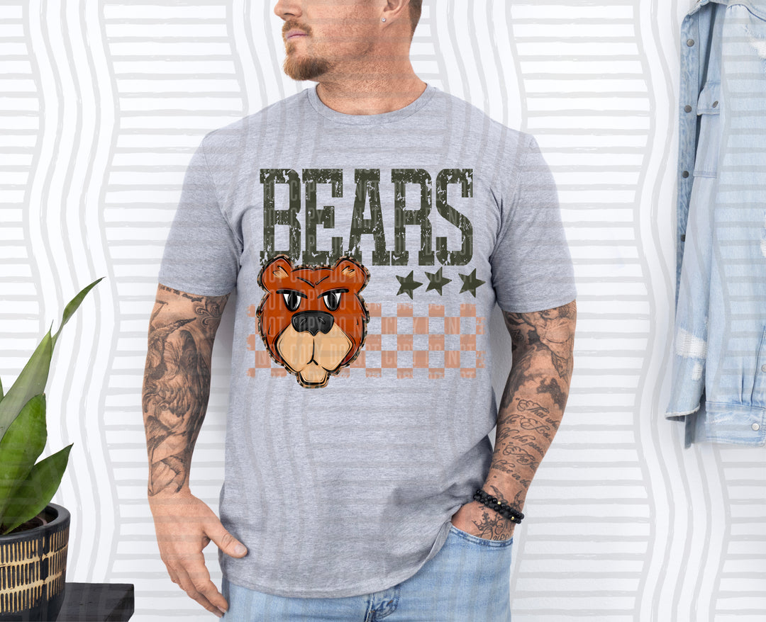 Camo Mascot Heads DTF Print