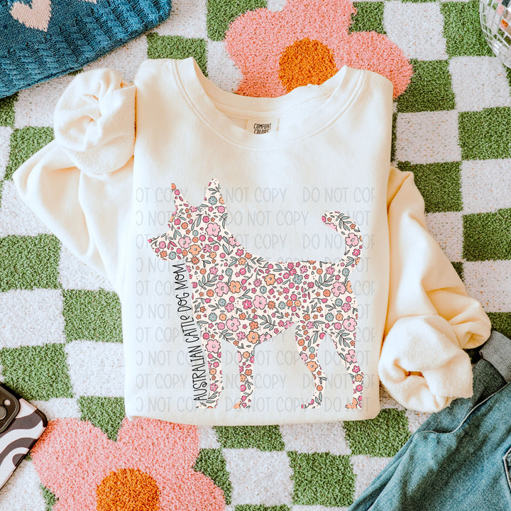 Dog Mom Floral DTF Print