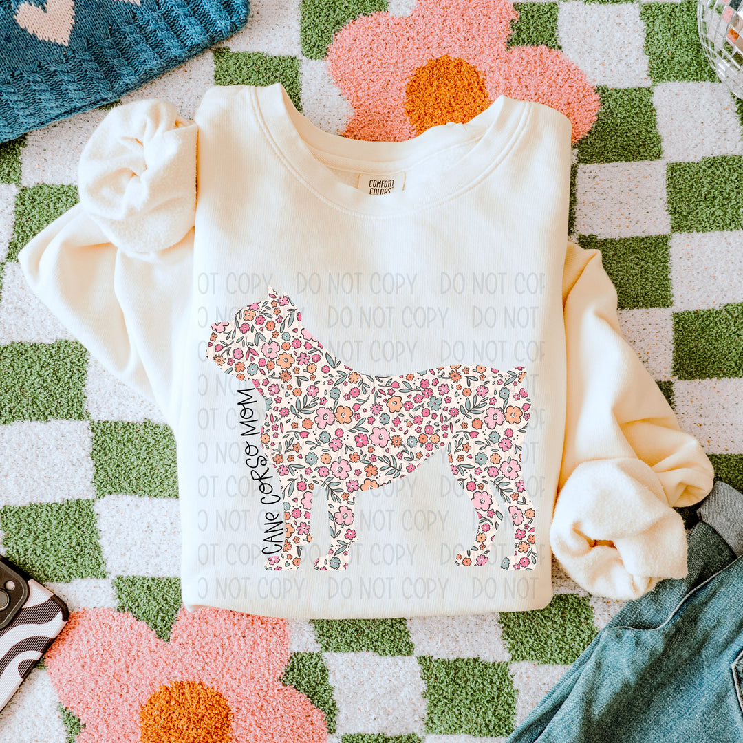 Dog Mom Floral DTF Print