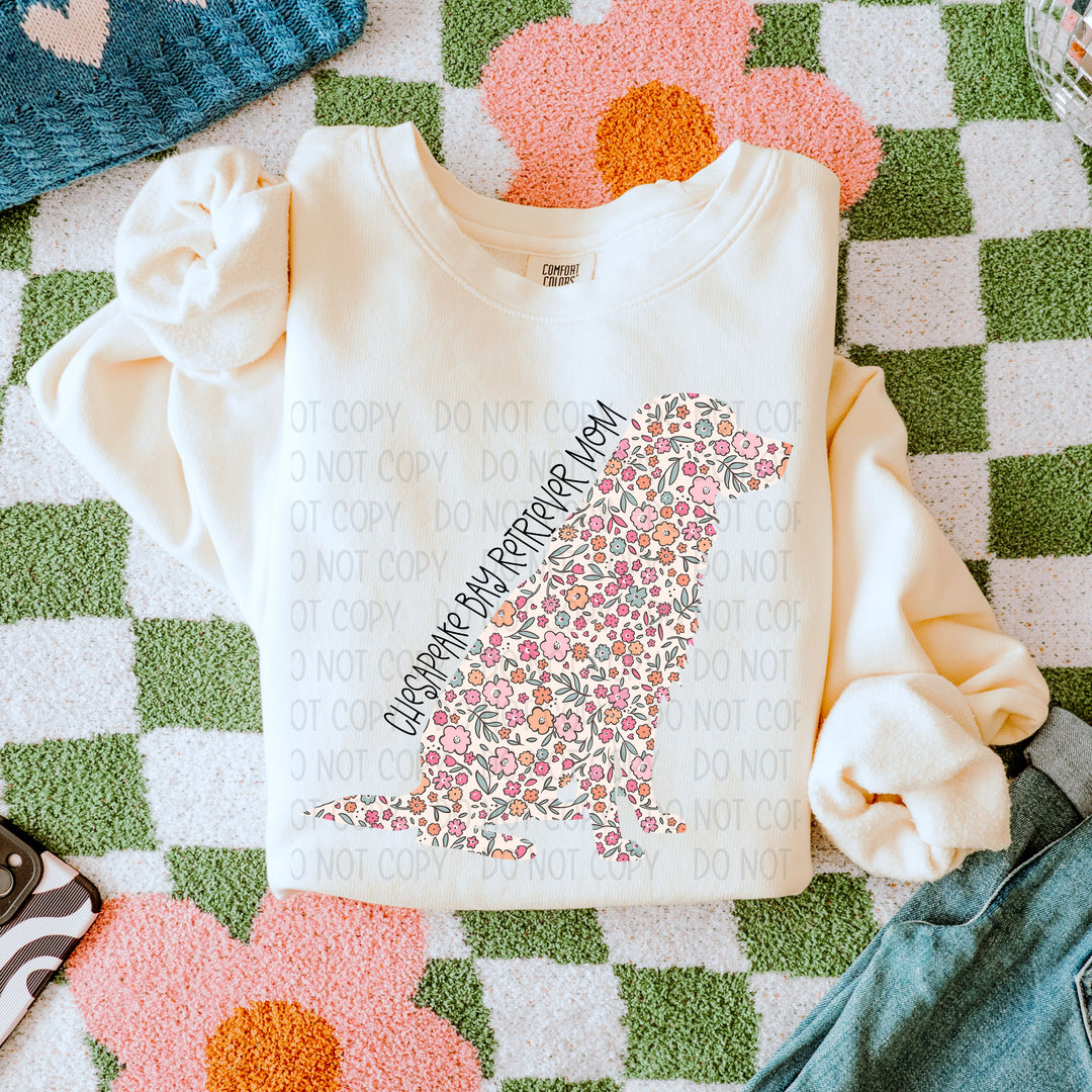 Dog Mom Floral DTF Print