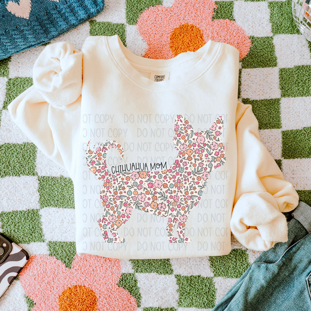 Dog Mom Floral DTF Print