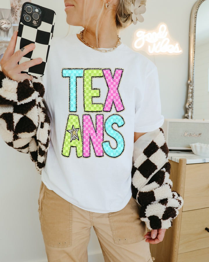 YOUTH Bright Checks DTF Print