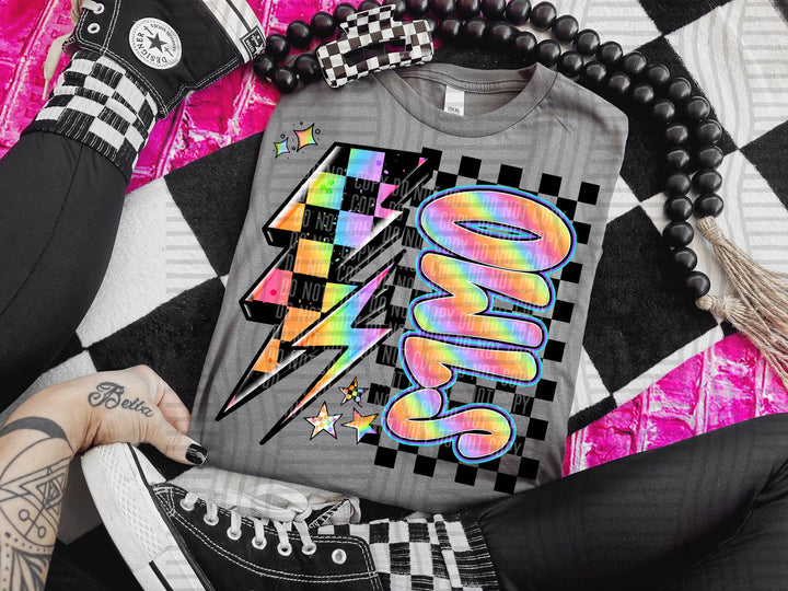 Youth Neon Side Bolt DTF Print