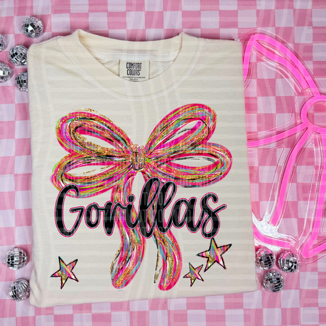 Whimsical Christmas Bows Mascots DTF Print