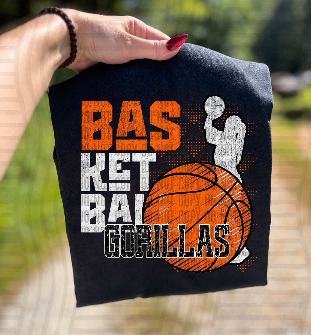 Girls Basketball Grunge DTF Print