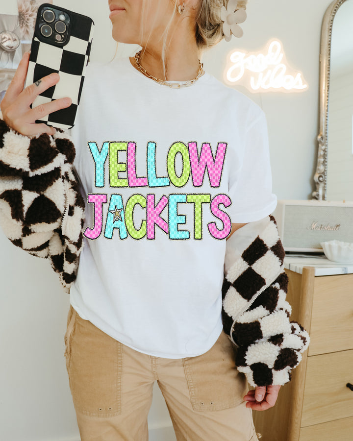 YOUTH Bright Checks DTF Print