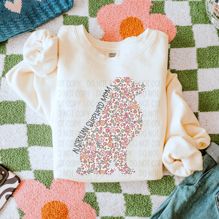Dog Mom Floral DTF Print