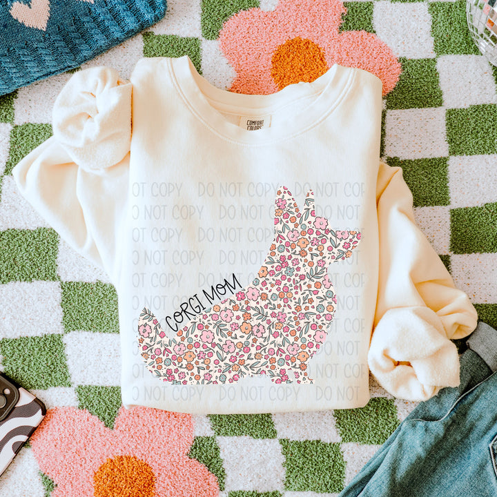Dog Mom Floral DTF Print