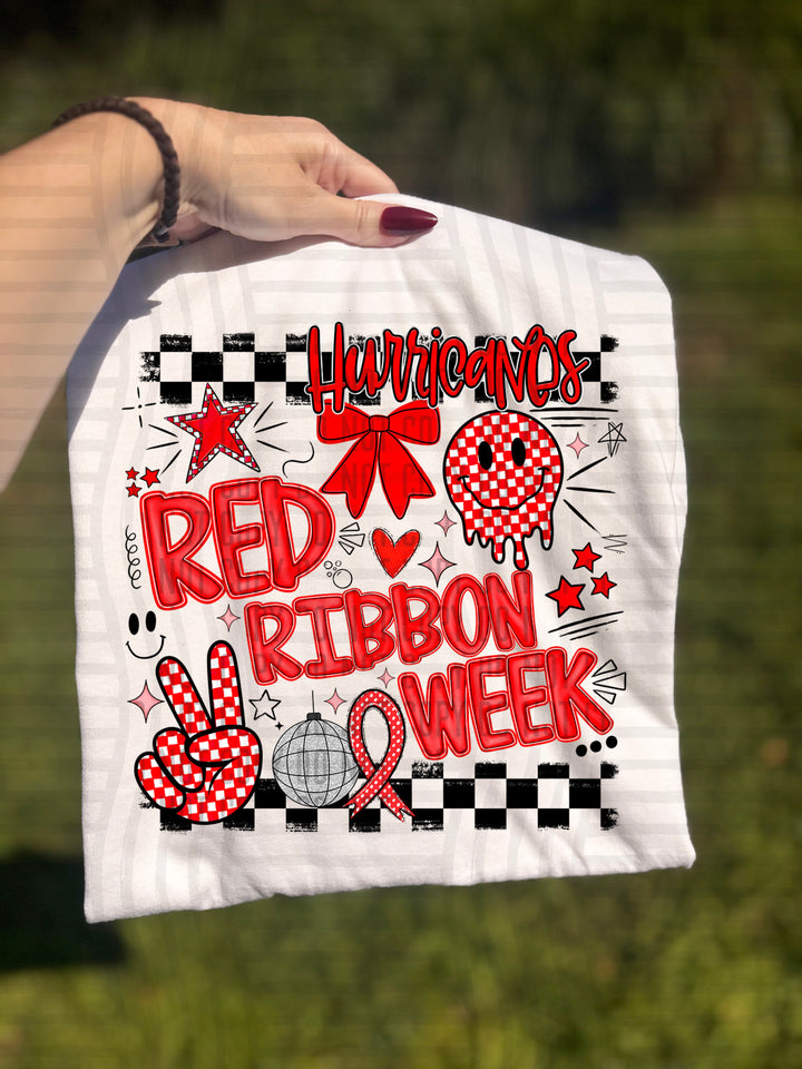 Red Ribbon DTF Print