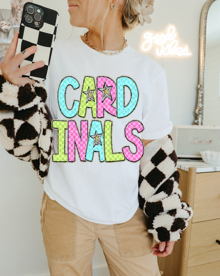 YOUTH Bright Checks DTF Print