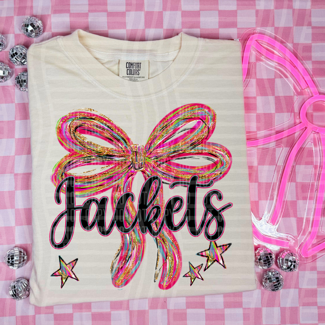 Whimsical Christmas Bows Mascots DTF Print