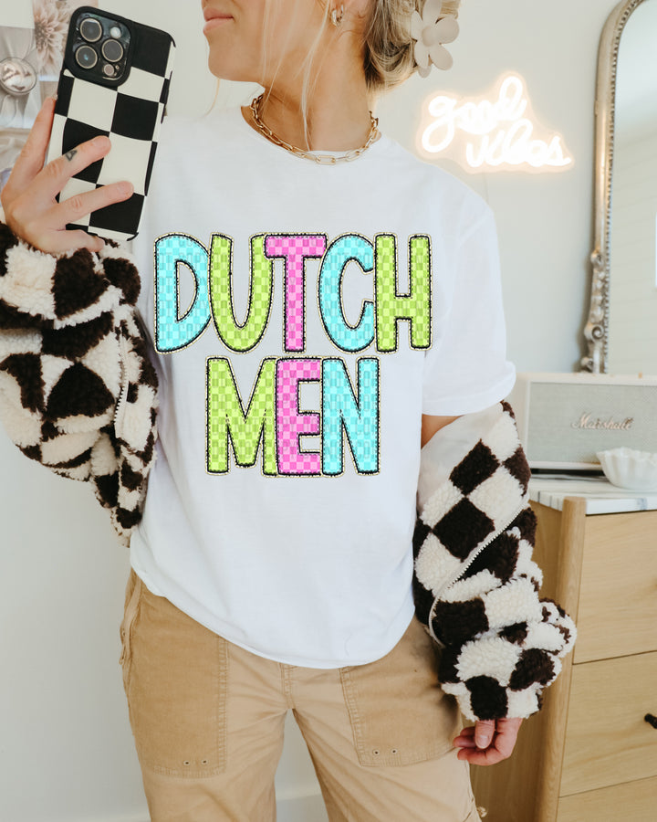 YOUTH Bright Checks DTF Print