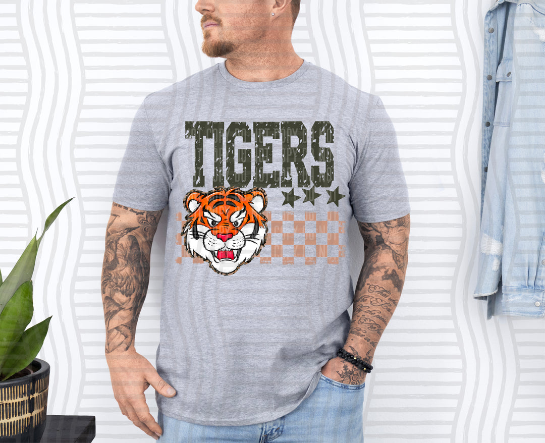 Camo Mascot Heads DTF Print