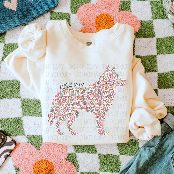 Dog Mom Floral DTF Print