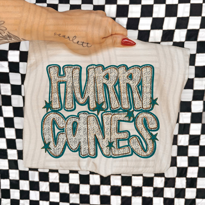 Teal Dotty DTF Print