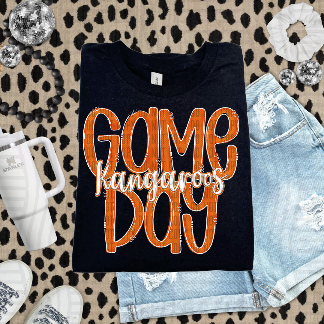 Doodle Gameday Burnt Orange DTF Print