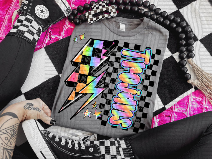 Youth Neon Side Bolt DTF Print