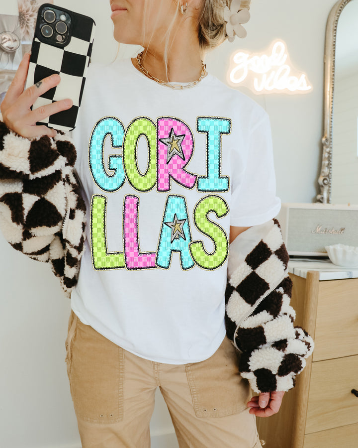 YOUTH Bright Checks DTF Print