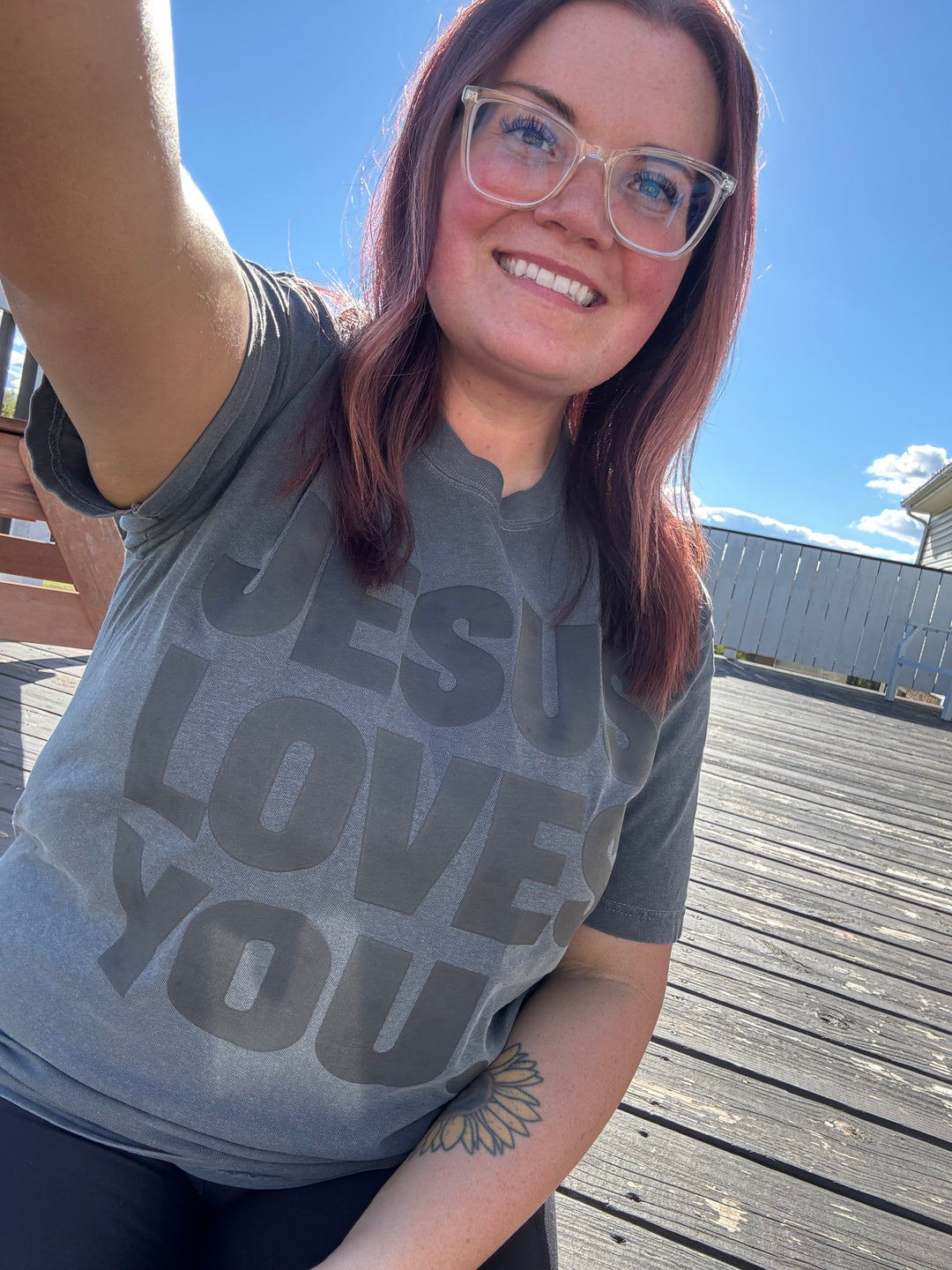 Comfort Colors Jesus Loves You Puff Printed Tee