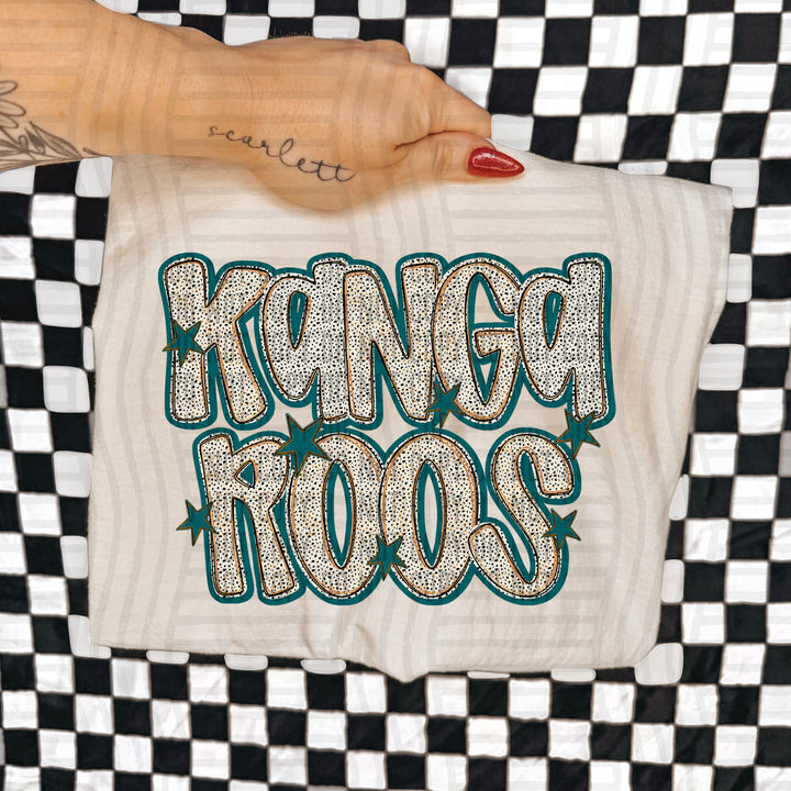 Teal Dotty DTF Print