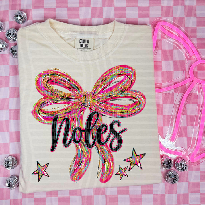 Whimsical Christmas Bows Mascots DTF Print