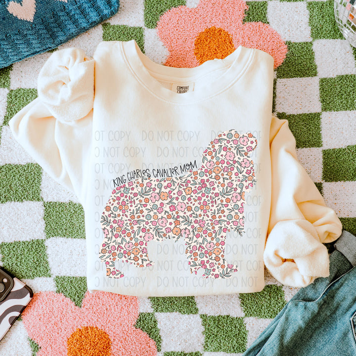 Dog Mom Floral DTF Print