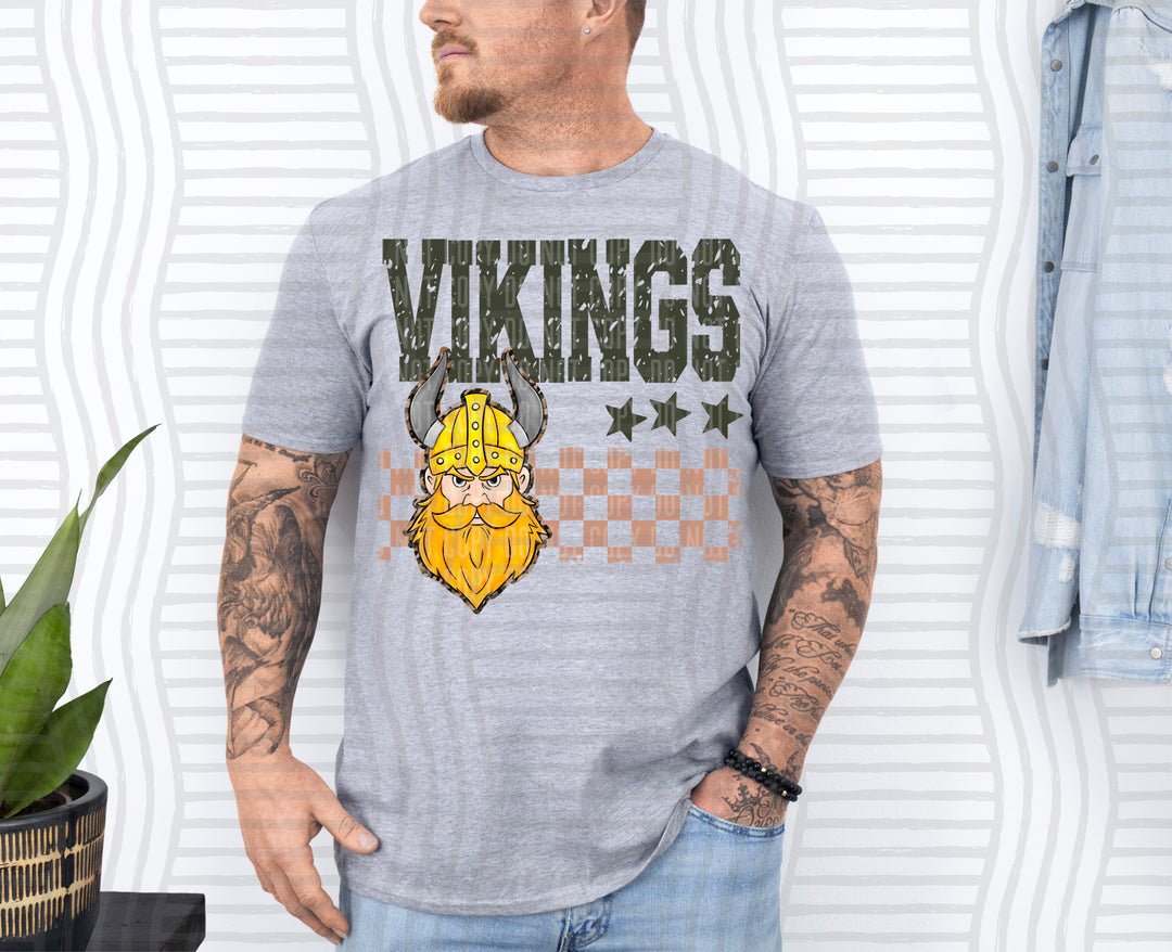 Camo Mascot Heads DTF Print