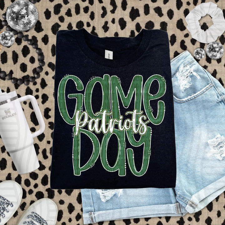 Doodle Gameday Dark Green DTF Print