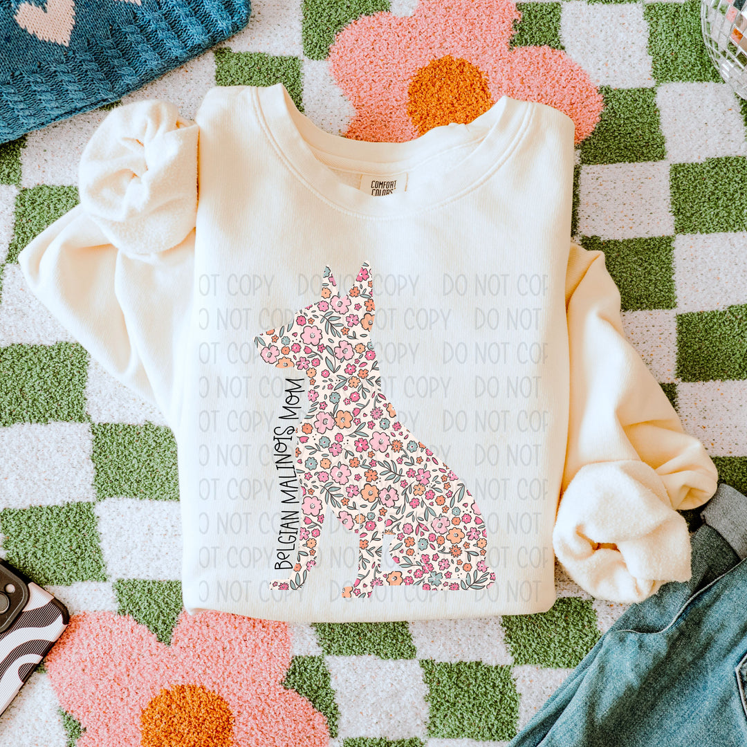 Dog Mom Floral DTF Print