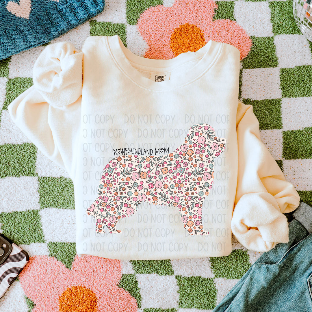 Dog Mom Floral DTF Print