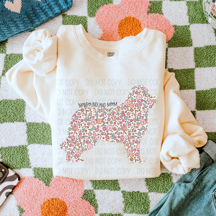 Dog Mom Floral DTF Print