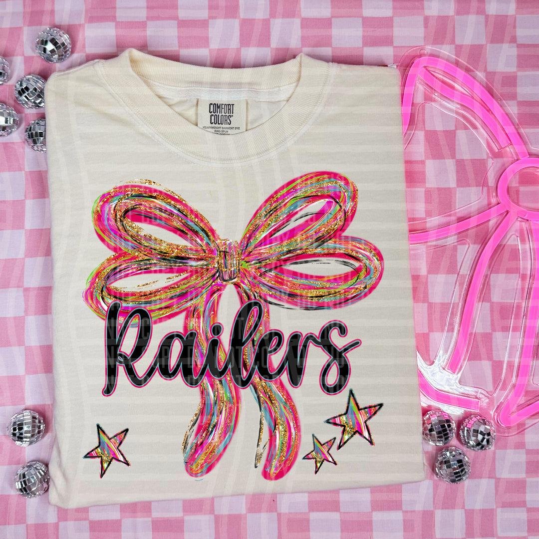 Whimsical Christmas Bows Mascots DTF Print