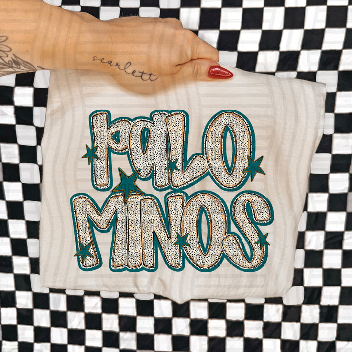 Teal Dotty DTF Print