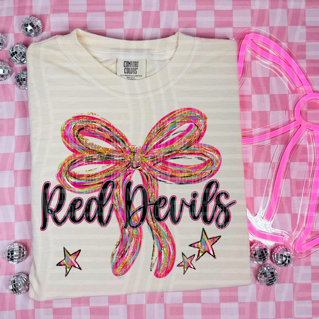 Whimsical Christmas Bows Mascots DTF Print