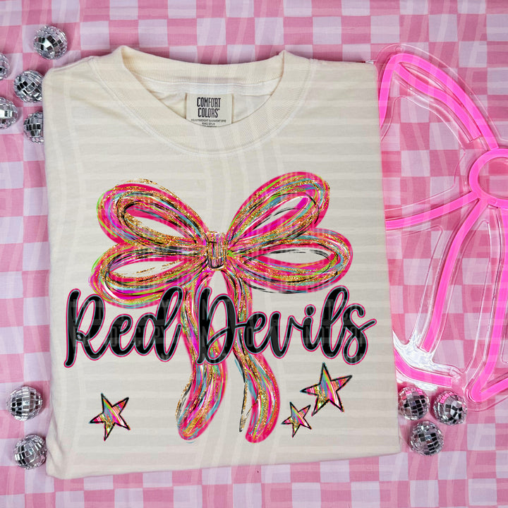 Whimsical Christmas Bows Mascots DTF Print