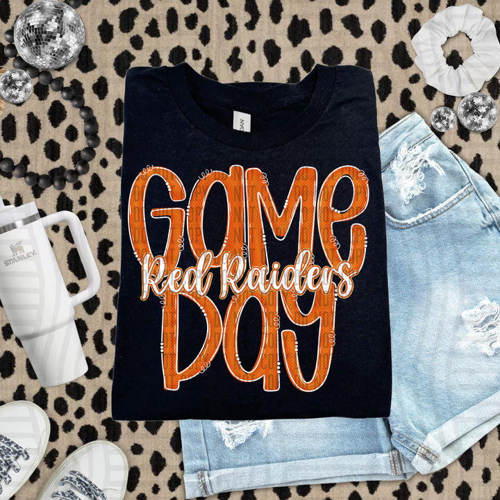 Doodle Gameday Burnt Orange DTF Print